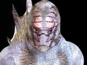 WATER MONSTER - AXE EVIL - 3D MODEL AQUAMAN MONSTER EVIL Modello 3D