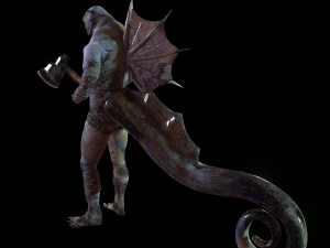 WATER MONSTER - AXE EVIL - 3D MODEL AQUAMAN MONSTER EVIL Modello 3D