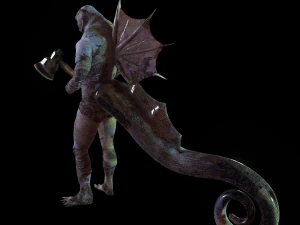 WATER MONSTER - AXE EVIL - 3D MODEL AQUAMAN MONSTER EVIL 3D Model