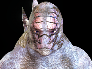 WATER MONSTER - AXE EVIL - 3D MODEL AQUAMAN MONSTER EVIL Modello 3D