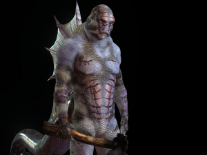 WATER MONSTER - AXE EVIL - 3D MODEL AQUAMAN MONSTER EVIL Modello 3D