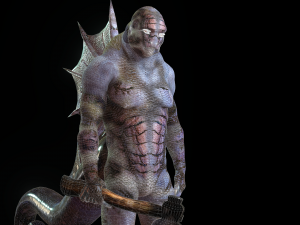 WATER MONSTER - AXE EVIL - 3D MODEL AQUAMAN MONSTER EVIL Modello 3D