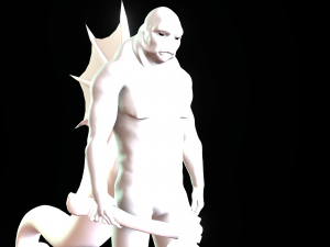 WATER MONSTER - AXE EVIL - 3D MODEL AQUAMAN MONSTER EVIL Modello 3D