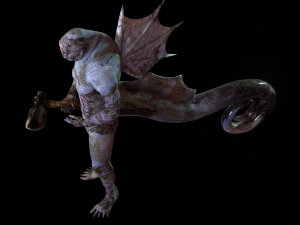 WATER MONSTER - AXE EVIL - 3D MODEL AQUAMAN MONSTER EVIL Modello 3D
