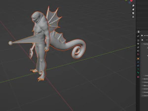 WATER MONSTER - AXE EVIL - 3D MODEL AQUAMAN MONSTER EVIL 3D Model