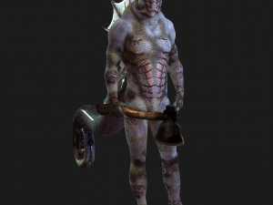 WATER MONSTER - AXE EVIL - 3D MODEL AQUAMAN MONSTER EVIL Modello 3D
