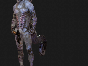 WATER MONSTER - AXE EVIL - 3D MODEL AQUAMAN MONSTER EVIL Modello 3D