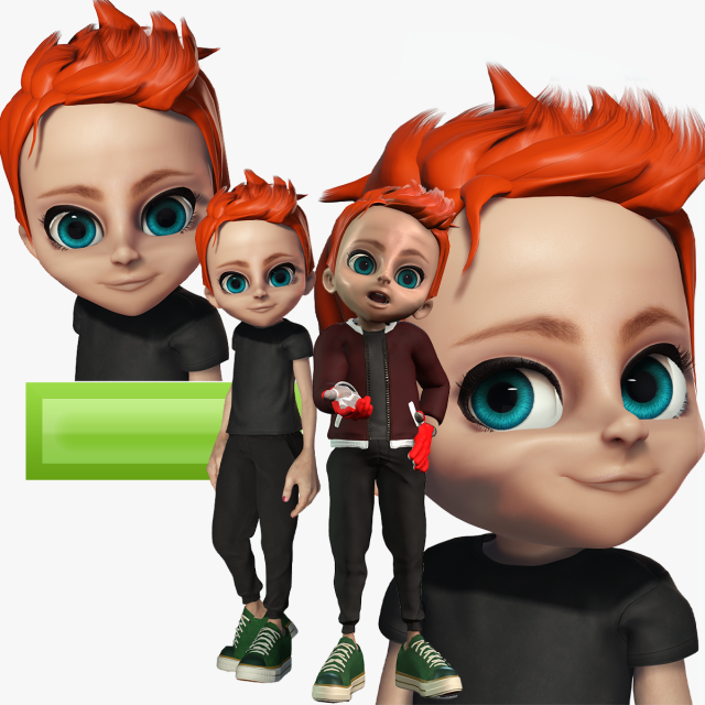 BOY KID CARTOON 3D मॉडल .c4d .max .obj .3ds .fbx .stl .blend 