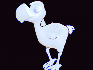 KIDS CARTOONS 3D - OSTRICH - BEAR - CAT - 2D PAINTED to 3D Modèle 3D