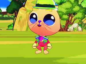 KIDS CARTOONS 3D - OSTRICH - BEAR - CAT - 2D PAINTED to 3D Modèle 3D