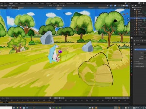KIDS CARTOONS 3D - OSTRICH - BEAR - CAT - 2D PAINTED to 3D Modèle 3D
