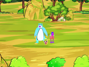 KIDS CARTOONS 3D - OSTRICH - BEAR - CAT - 2D PAINTED to 3D Modèle 3D