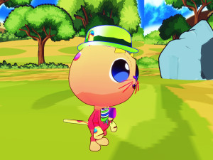 KIDS CARTOONS 3D - OSTRICH - BEAR - CAT - 2D PAINTED to 3D Modèle 3D