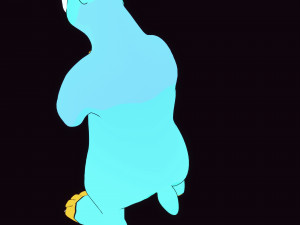 KIDS CARTOONS 3D - OSTRICH - BEAR - CAT - 2D PAINTED to 3D Modèle 3D