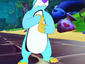 KIDS CARTOONS 3D - OSTRICH - BEAR - CAT - 2D PAINTED to 3D Modèle 3D