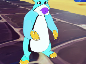 KIDS CARTOONS 3D - OSTRICH - BEAR - CAT - 2D PAINTED to 3D Modèle 3D