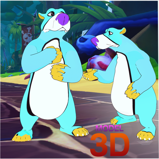 BEAR 3D KIDS CHIDL Cartoon 2D ASPECT Modelo 3D .c4d .max .obj .3ds .fbx .stl .blend 