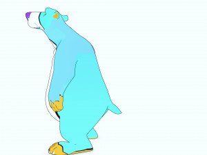 BEAR 3D KIDS CHIDL Cartoon 2D ASPECT Modelo 3D