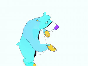 BEAR 3D KIDS CHIDL Cartoon 2D ASPECT Modelo 3D