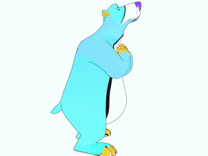 BEAR 3D KIDS CHIDL Cartoon 2D ASPECT Modelo 3D