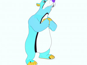 BEAR 3D KIDS CHIDL Cartoon 2D ASPECT Modelo 3D