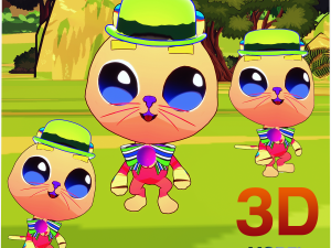 CAT 3D KIDS CHIDL CAT ASPECT 2D 3D Model