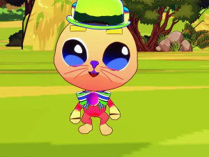 GATO 3D CRIAN&Ccedil;AS CHIDL GATO ASPECTO 2D Modelo 3D