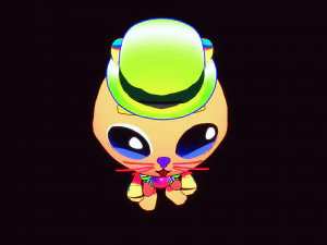 GATO 3D CRIAN&Ccedil;AS CHIDL GATO ASPECTO 2D Modelo 3D