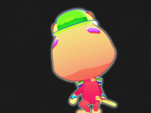 GATO 3D CRIAN&Ccedil;AS CHIDL GATO ASPECTO 2D Modelo 3D