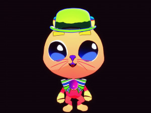 CAT 3D KIDS CHIDL CAT ASPECT 2D 3D 模型