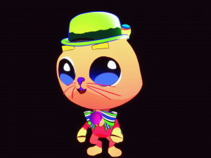 CAT 3D KIDS CHIDL CAT ASPECT 2D 3D 模型