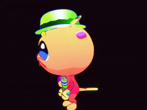 GATO 3D CRIAN&Ccedil;AS CHIDL GATO ASPECTO 2D Modelo 3D