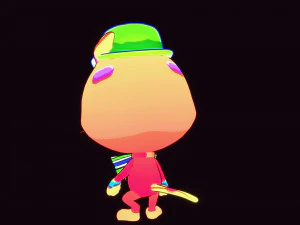 GATO 3D CRIAN&Ccedil;AS CHIDL GATO ASPECTO 2D Modelo 3D