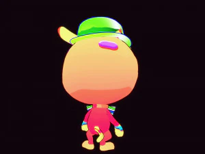 GATO 3D CRIAN&Ccedil;AS CHIDL GATO ASPECTO 2D Modelo 3D