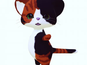 CAT KIDS CARTOON 3D Model