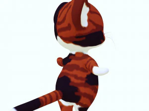 CAT KIDS CARTOON 3D Model