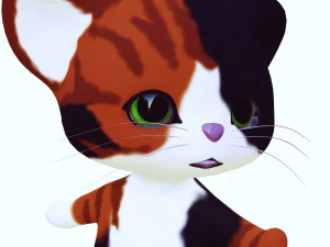 CAT KIDS CARTOON 3D Model