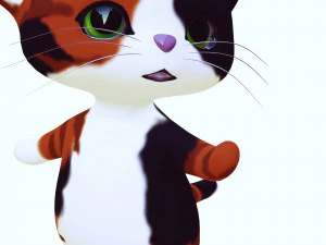 CAT KIDS CARTOON 3D Model