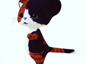 CAT KIDS CARTOON 3D Model