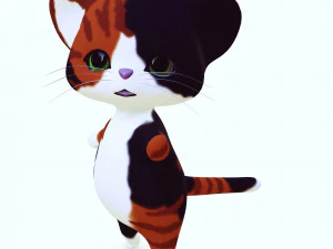 CAT KIDS CARTOON 3D Model