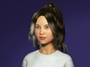 Girl REALISTIC WOMAN AND GIRL 3D MODEL Modelo 3D