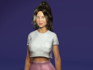 Girl REALISTIC WOMAN AND GIRL 3D MODEL Modelo 3D