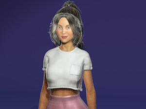 Girl REALISTIC WOMAN AND GIRL 3D MODEL Modelo 3D