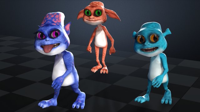 CAT CARTOON PACK FELINE CHILD CAT Modèle 3D .c4d .max .obj .3ds .fbx .stl .blend 