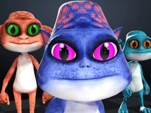 CAT CARTOON PACK FELINE CHILD CAT 3D Model