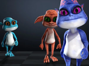 CAT CARTOON PACK FELINE CHILD CAT 3D Model