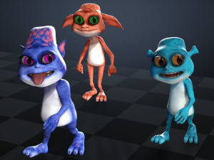 CAT CARTOON PACK FELINE CHILD CAT Modèle 3D
