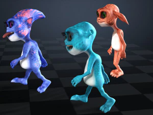 CAT CARTOON PACK FELINE CHILD CAT 3D Model