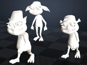 CAT CARTOON PACK FELINE CHILD CAT 3D Model