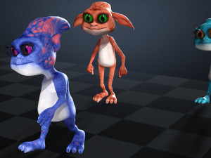 CAT CARTOON PACK FELINE CHILD CAT Modèle 3D